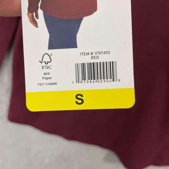 NEW Lands' End Womens S Burgundy Long Sleeve Funnel Neck Top - Picture 9 of 10